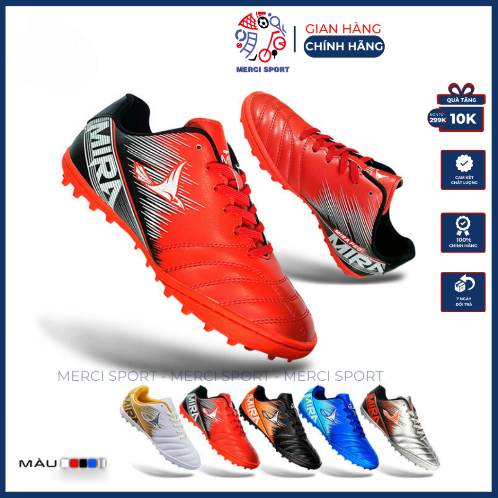 Giày Đá Banh Trẻ em, Giày Đá Bóng Trẻ Em Mira Pro Đế Cao Su TF Chống Trơn Sân Cỏ Nhân Tạo