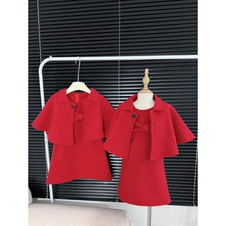 SÉT DẠ ĐỎ 2 CHI TIẾT ÁO CHOÀNG CHO BÉ
