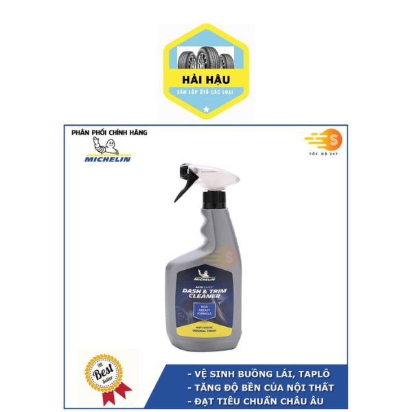 (Hải Hậu Hà Nam) Dung dịch vệ sinh buồng lái Michelin Dash & Trim cleaner 650ml - Hàng chính hãng