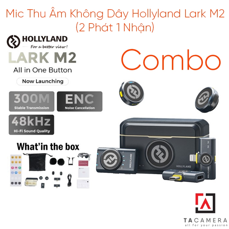 Mic Thu Âm Không Dây Hollyland Lark M2  - Combo