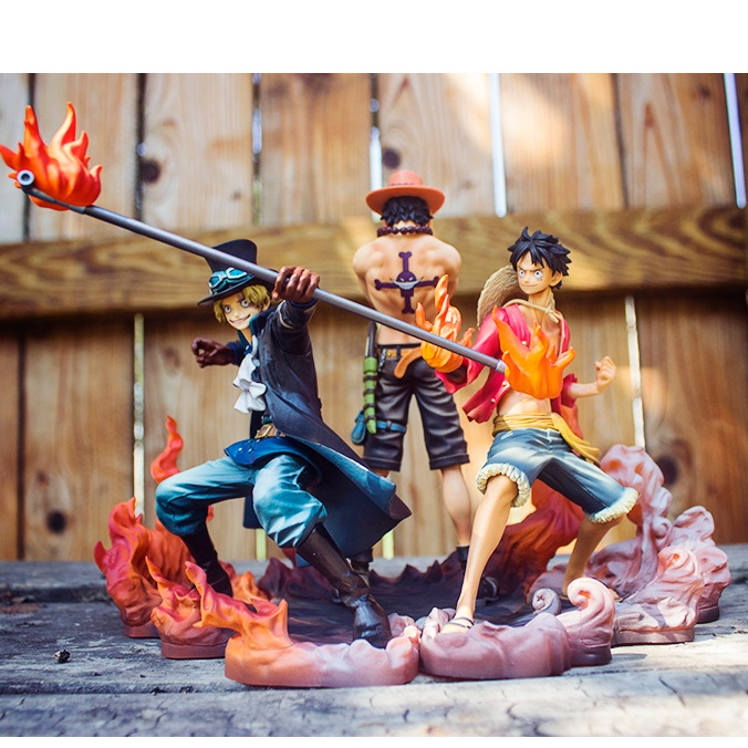Mô hình One Piece chính hãng - Bộ Luffy + Ace + Sabo ver DXF Brotherhood II