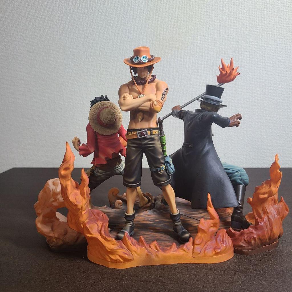 Mô hình One Piece chính hãng - Bộ Luffy + Ace + Sabo ver DXF Brotherhood II
