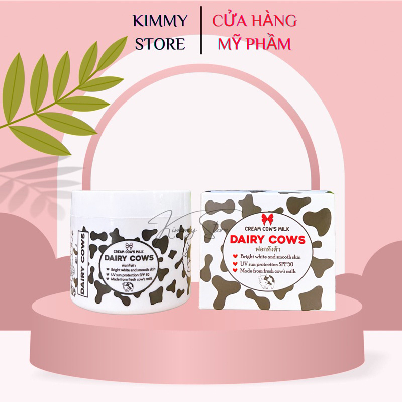 Kem dưỡng trắng da body Dairy Cows - Cream Cow milk cốt bò