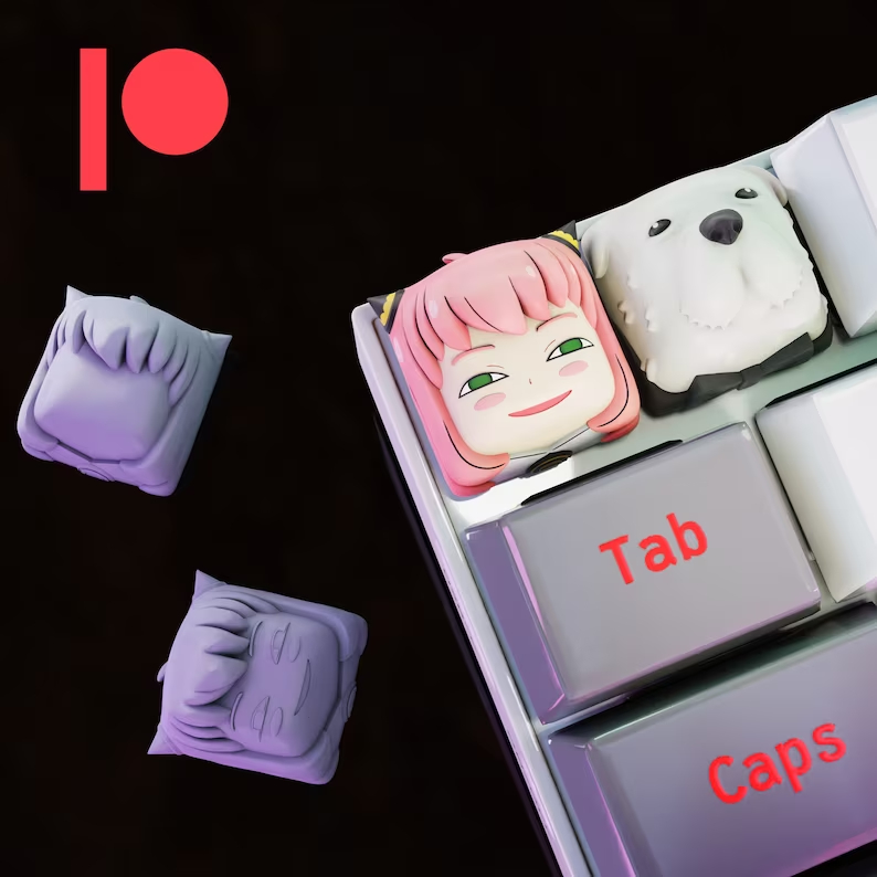 Spy × Family keycap - nút bàn phím cơ - Anya Forger keycap - Bond Forger keycap