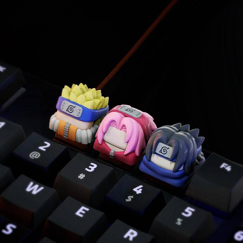 Naruto keycap - nút bàn phím cơ - sasuke keycap - sakura keycap