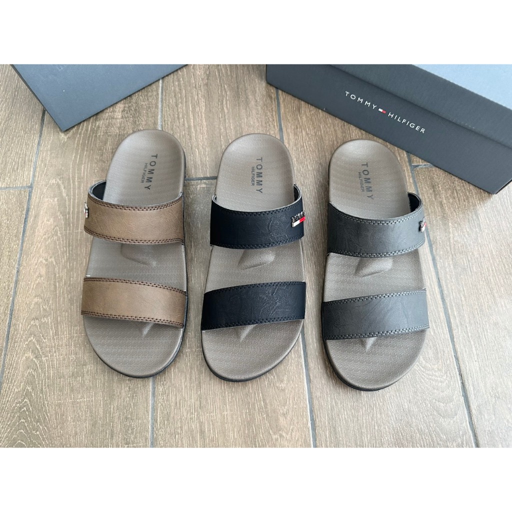 Dép Da Nam 2 Quai Mảnh Tomm*y Trẻ Trung