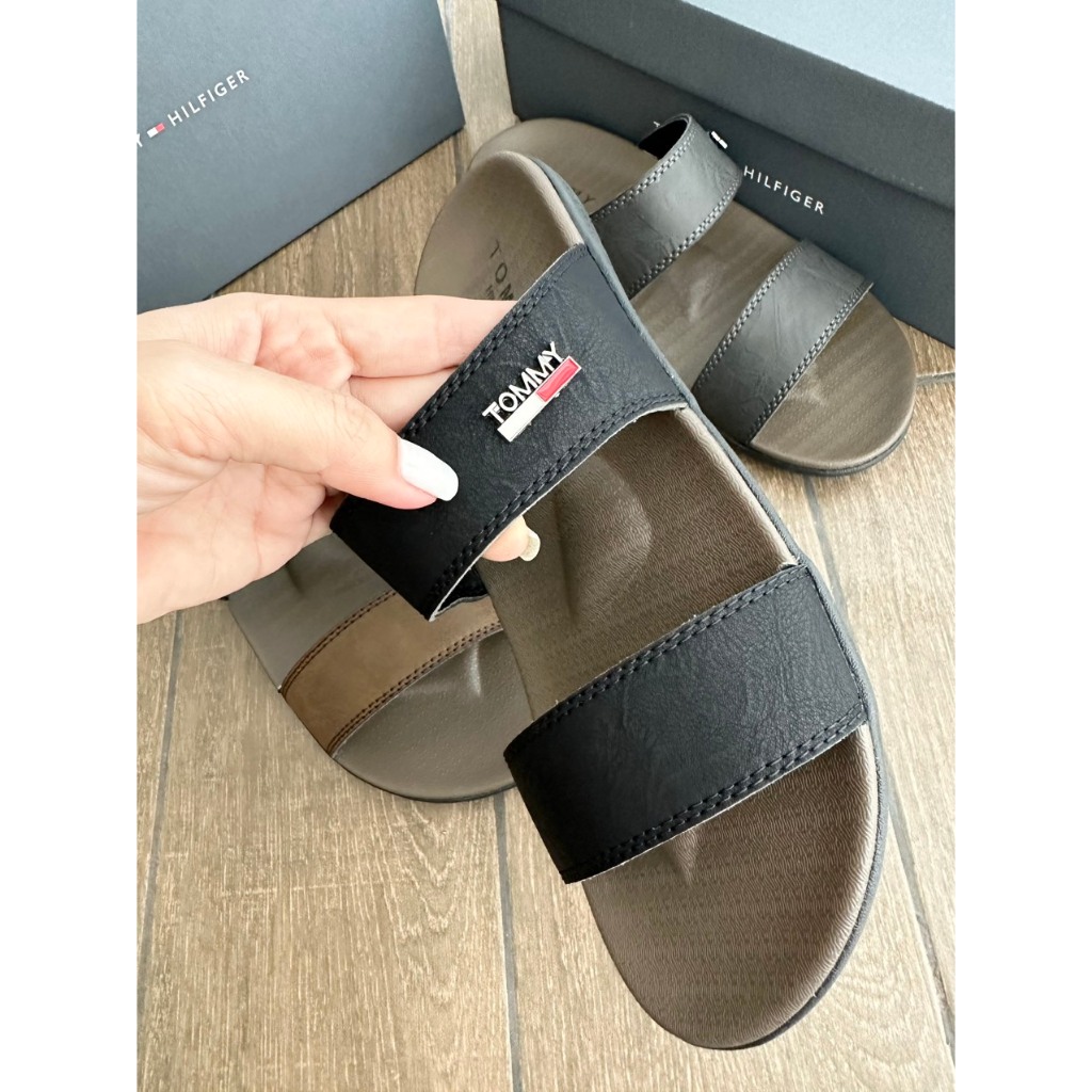 Dép Da Nam 2 Quai Mảnh Tomm*y Trẻ Trung