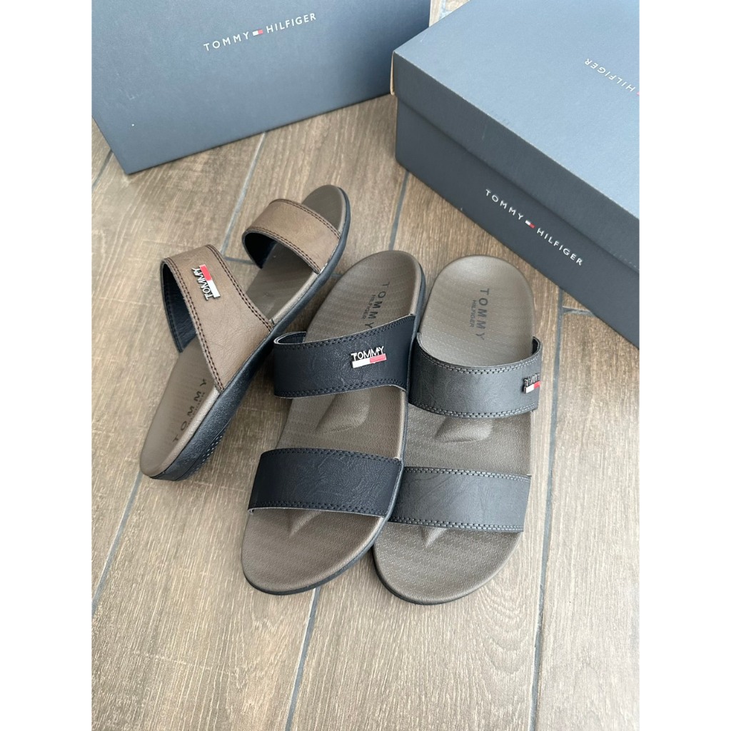 Dép Da Nam 2 Quai Mảnh Tomm*y Trẻ Trung