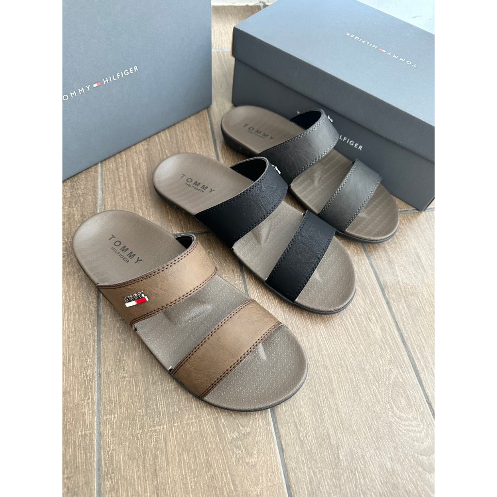 Dép Da Nam 2 Quai Mảnh Tomm*y Trẻ Trung