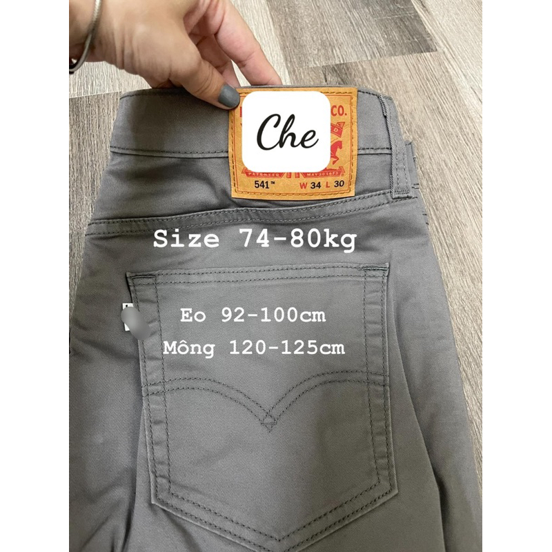 Quần kaki Le.Vis nam màu xám form 504