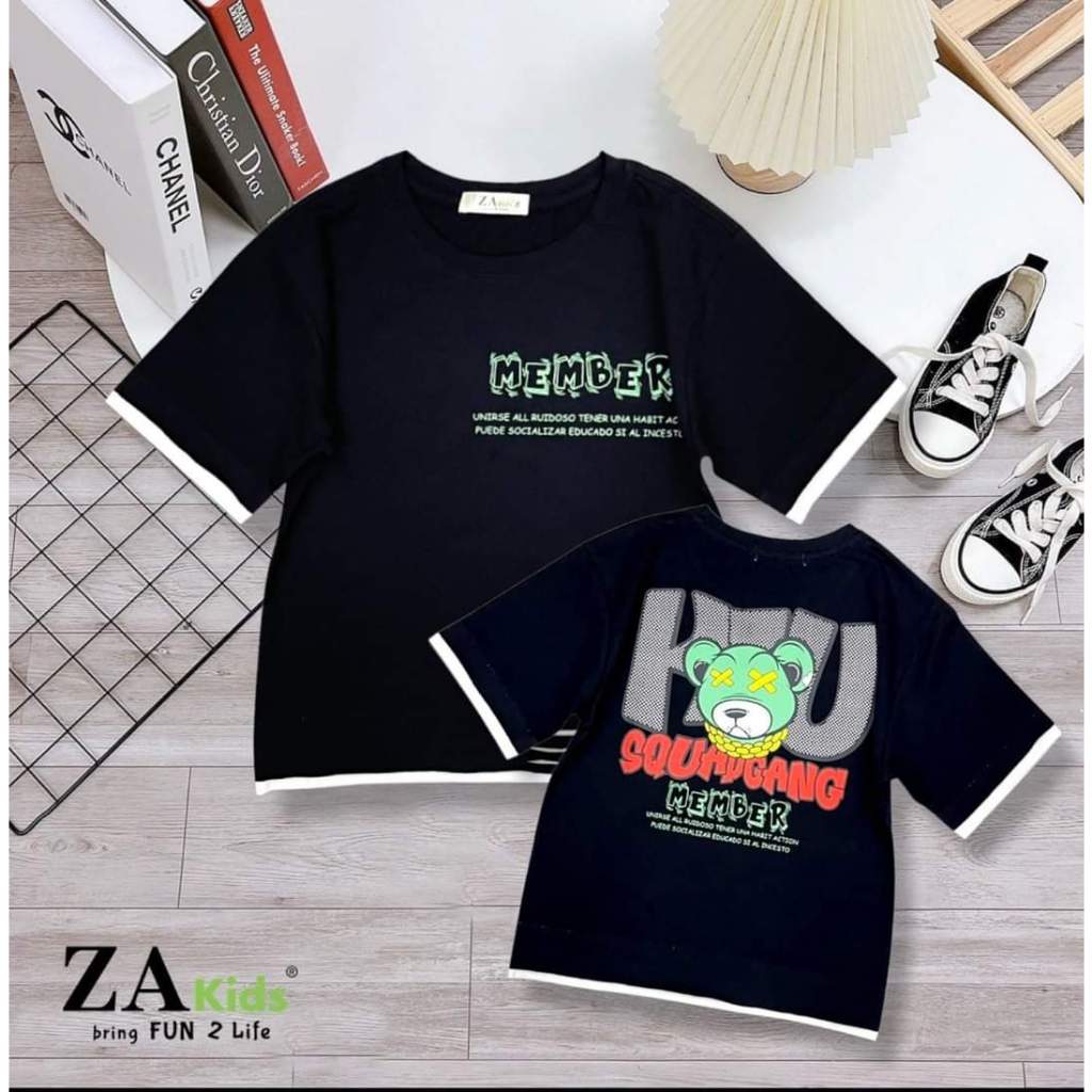Áo Thun Bé Trai Ngắn Tay Zakids Tshirt Cộc Tay Cotton Từ  ZA02349A
