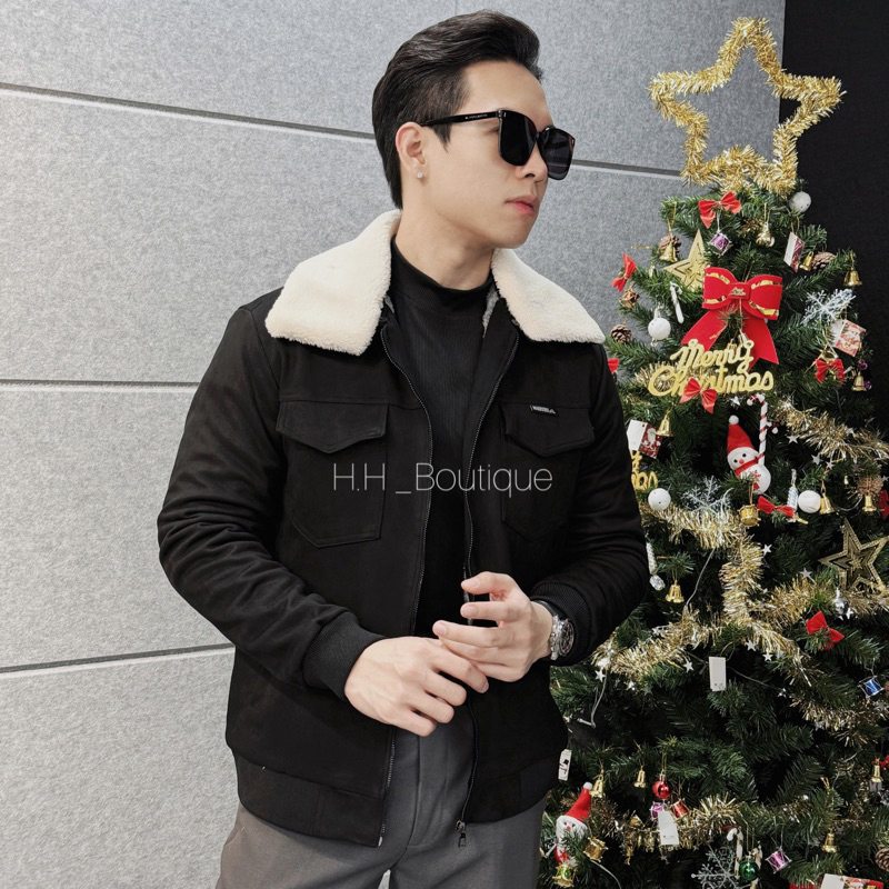 Áo khoác nam cổ lông bên trong lót lông dày dặn,Áo khoác nam mùa đông