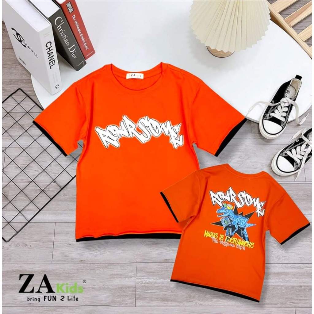 Áo Thun Bé Trai Ngắn Tay Zakids Tshirt Cộc Tay Cotton Từ  ZA02351A