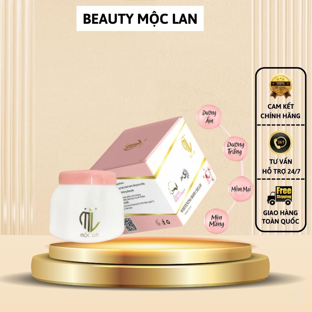 (MUA 1 TẶNG 1) Kem Body Mộc Lan Dưỡng Trắng, Mịn Da
