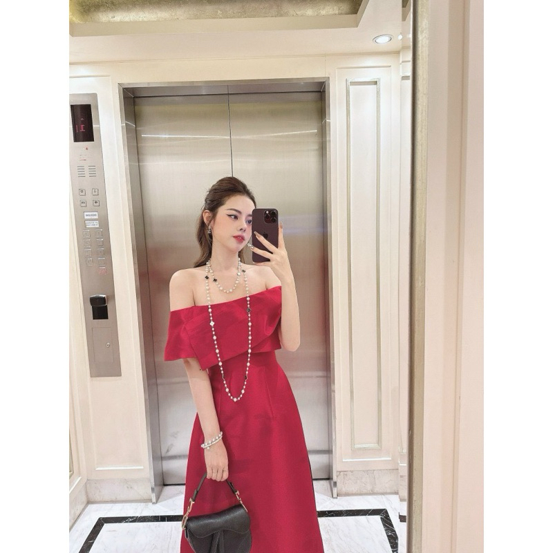 SÉT ÁO DÀI TAPTA ĐỎ BVAI |Kèm ảnh sàn thật💯