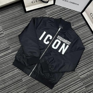 🔥hot🔥áo khoác bomber dsq2 icon hàng 2 lớp khóa zip nam nữ-áo bomber icon siêu đỉnh 2 lớp