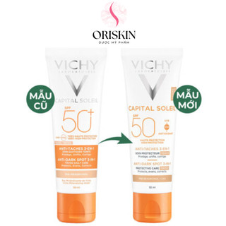 Vichy Kem Chống Nắng Làm Đều Màu Da Giúp Ngừa Và Giảm Thâm Nám Capital Soleil Anti-Dark Spot 3in1 SPF50+ 50ml