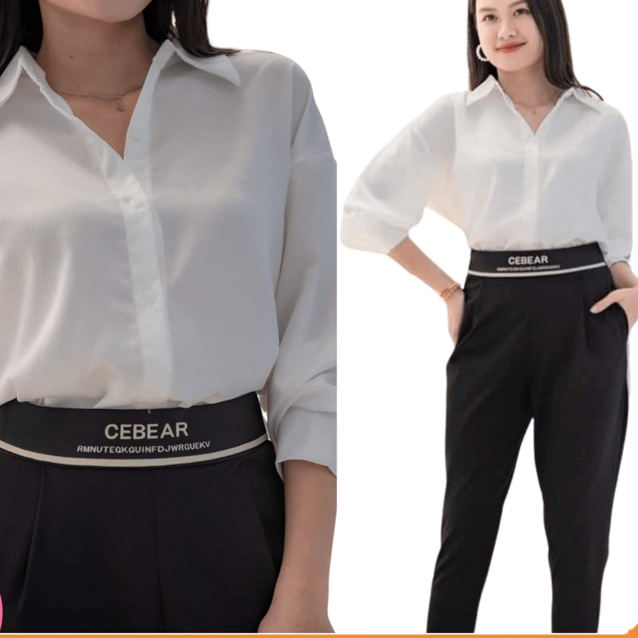 Quần baggy cạp phối nhiều chữ đẹp / quần thần thánh vải nữ/ quần baggy nữ/ quần baggy công sở vải umi mền mại, min màng