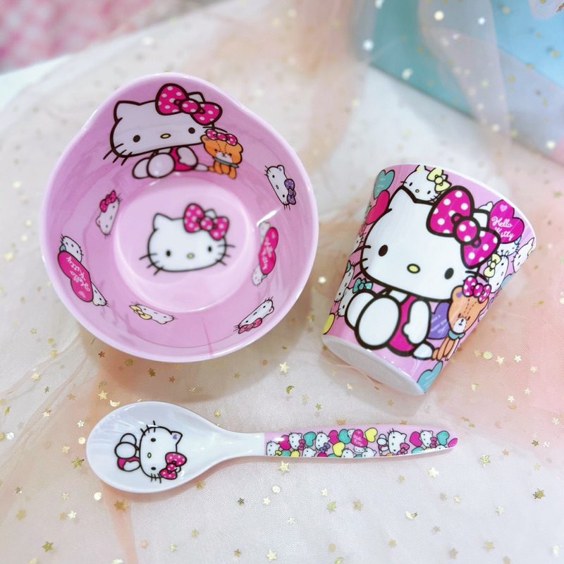 BỘ CHÉN NHÚ LY MUỖNG HELLO KITTY