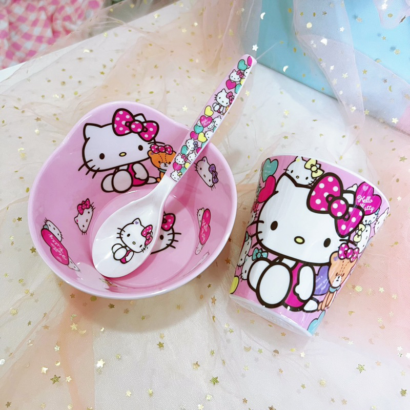 BỘ CHÉN NHÚ LY MUỖNG HELLO KITTY