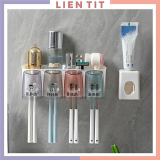 Kệ đựng bàn chải đánh răng, nhả kem đánh răng kèm cốc