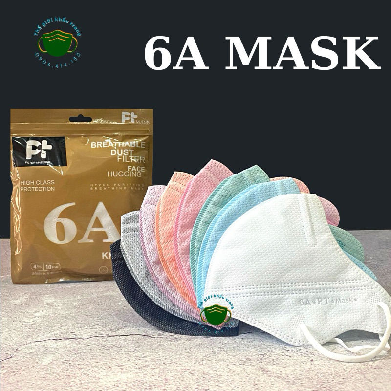 Khẩu Trang 6A PT Mask chống nắng 4 lớp kháng khuẩn