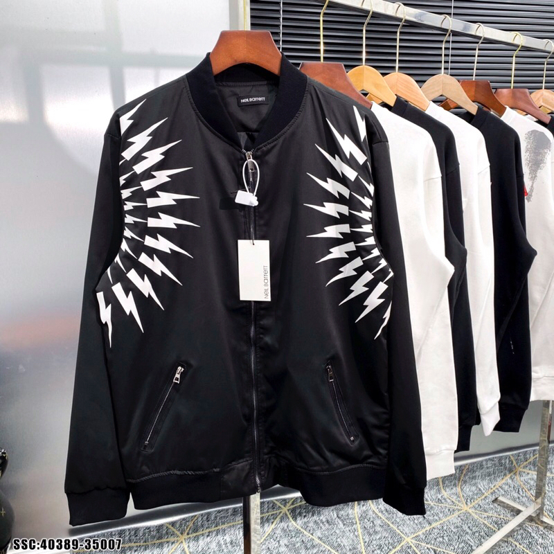 🔥Hot🔥Áo khoác bomber tia sét cực hot-áo bomber tia sét neil barret hàng chính hãng cao cấp