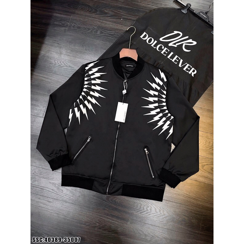 🔥Hot🔥Áo khoác bomber tia sét cực hot-áo bomber tia sét neil barret hàng chính hãng cao cấp