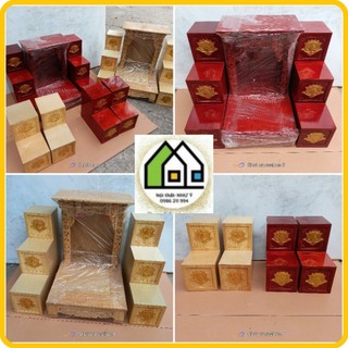 Bục Tam cấp Nhị cấp đặt cạnh ban thờ thần tài