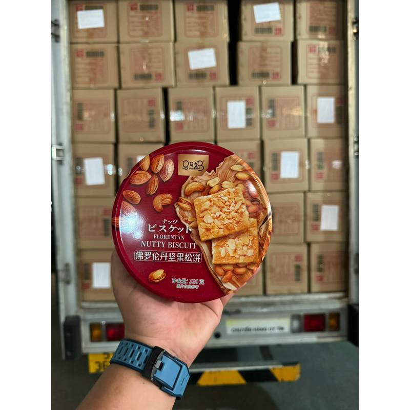Bánh Quy Mèo Thần Tài Hộp Thiếc Mini Dễ thương, Bánh Tết, Gói Quà Tết 120g