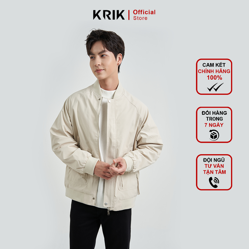 Áo Khoác Gió Nam Local Brand KRIK Form Regular Chất Liệu Cao Cấp Lót Áo Trần Bông Giữ Nhiệt AK5045