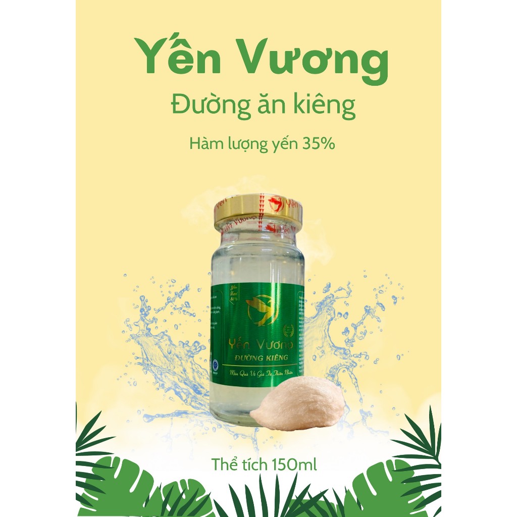 (Combo 10 hủ) Yến Vương 35% Yến Hoàng Ăn Kiêng - Yến Sào 20% Chưng Đường Kiêng Bổ Dưỡng Cho Người Tiểu Đường 70ml 150ml