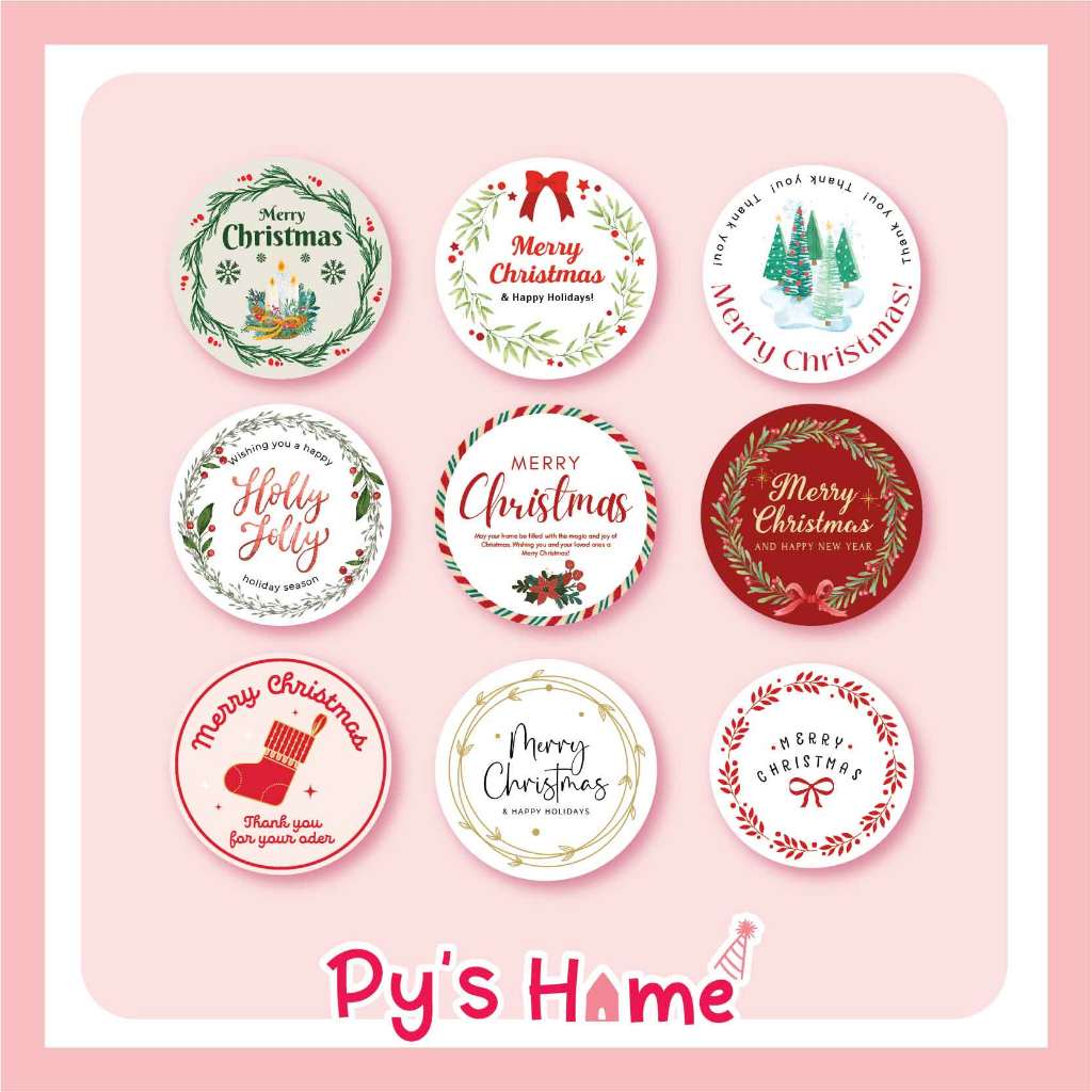 Sticker Nhãn Dán NOEL - Tem Dán Giáng Sinh, dán và decor quà tặng