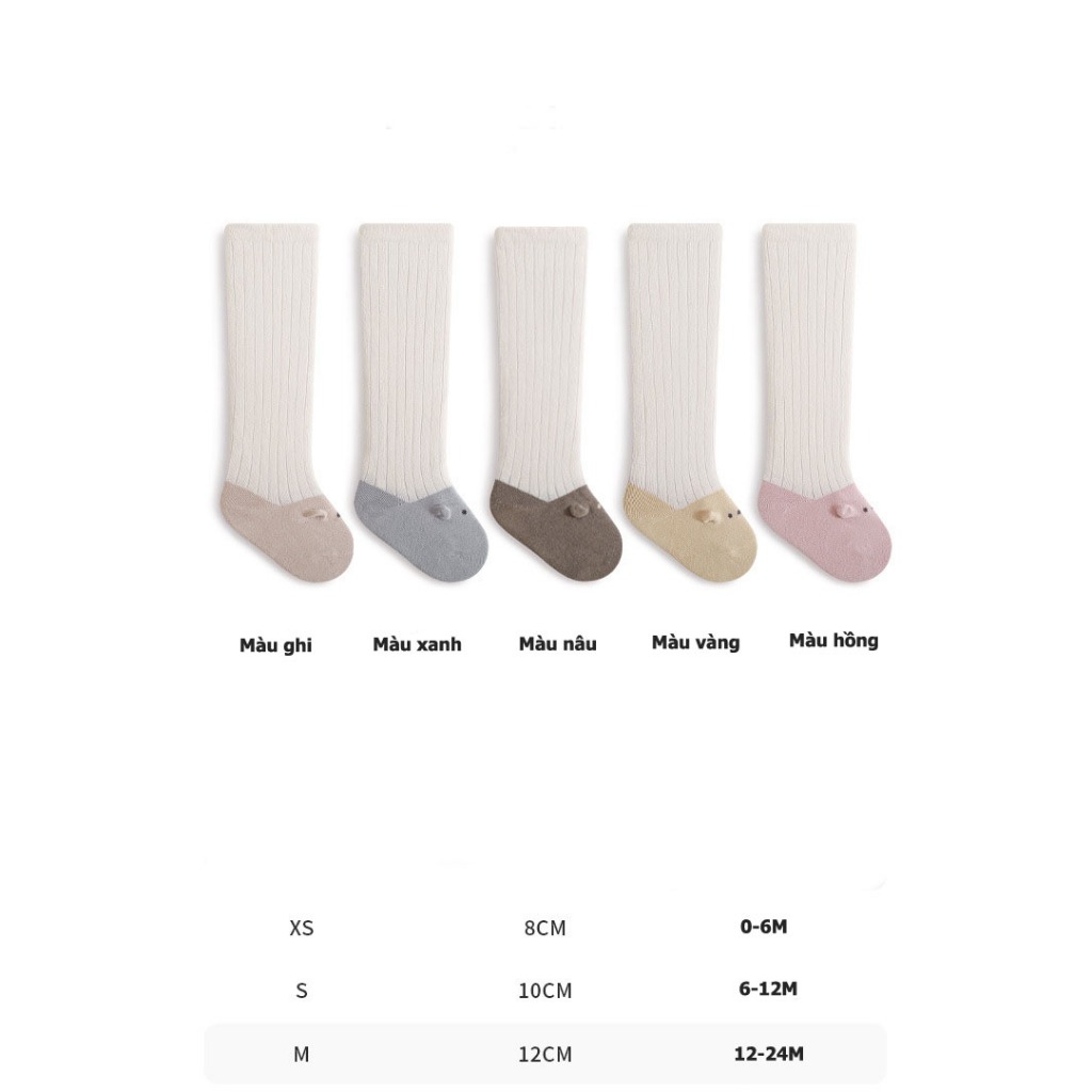 Tất vớ đùi cho bé trai bé gái nhiều mẫu họa tiết gấu dễ thương hàng NemoBaby cao cấp