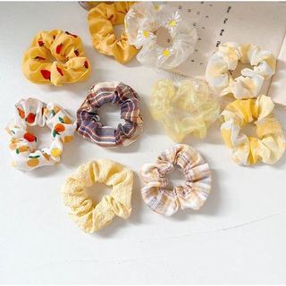 Thun cột tóc hoa dễ thương nữ tính scrunchies cute