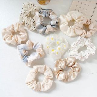 Thun cột tóc hoa dễ thương nữ tính scrunchies cute
