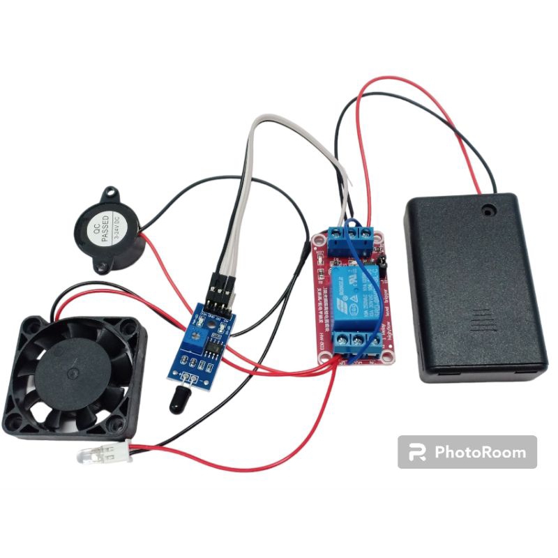 Bộ mạch báo cháy, hút khói chóng ngạt bằng cảm biến ngọn lửa