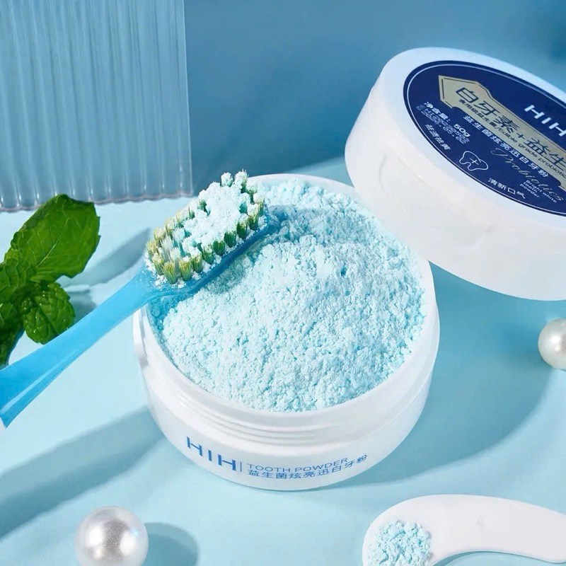 Bột trắng răng Brightening,khử hôi miệng giảm viêm sau 2 tuần sử dụng hộp 50g chính hãng