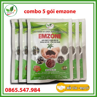 Combo 5 gói men vi sinh Emzone. Khử mùi hôi phân cá, ủ đậu tương và rác thải sinh hoạt. Gói 200Gr