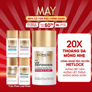 Kem chống nắng l'oreal paris dạng tinh chất new uv defender uv serum protector spf50+/pa++++