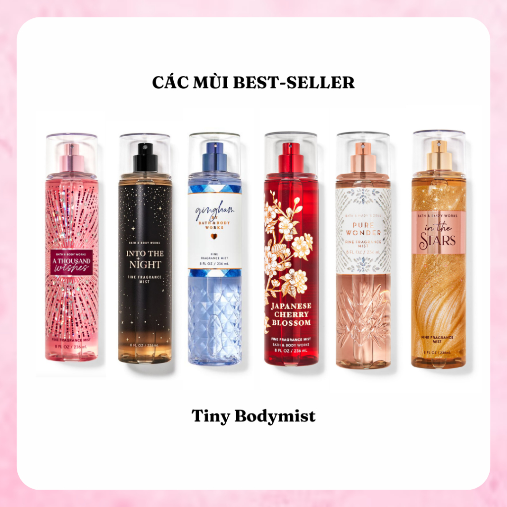 Xịt thơm 10ml mùi best seller body mist Bath and Body Works