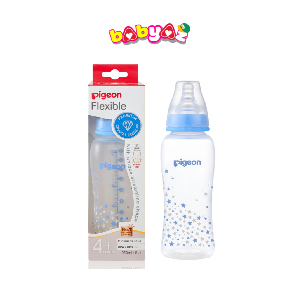 Bình Sữa Pigeon Cổ Hẹp 250ml Streamline Bình Sữa Cho Bé Nhựa PP Cao Cấp