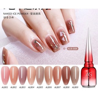Sơn móng tay AS sơn gel thạch tone hồng nâu tây mã ALB 15ml