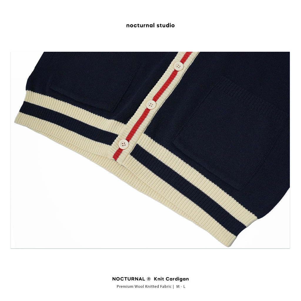 Áo Cardigan Len Dệt Kim NOCTURNAL Signature Unisex Local Brand Cao Cấp