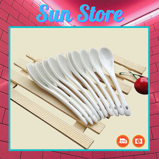 Thìa gốm sứ trắng - thìa pha cafe sang trọng thìa sứ trắng cà phê- muỗng gốm sứ trắng cao cấp dài 10cm - SunStoreVN