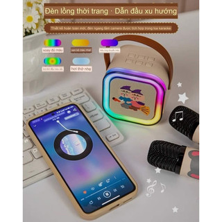 Loa Bluetooth kèm mic karaoke có đèn led