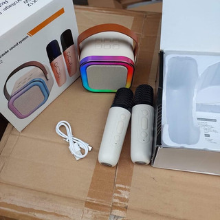 Loa Bluetooth kèm mic karaoke có đèn led