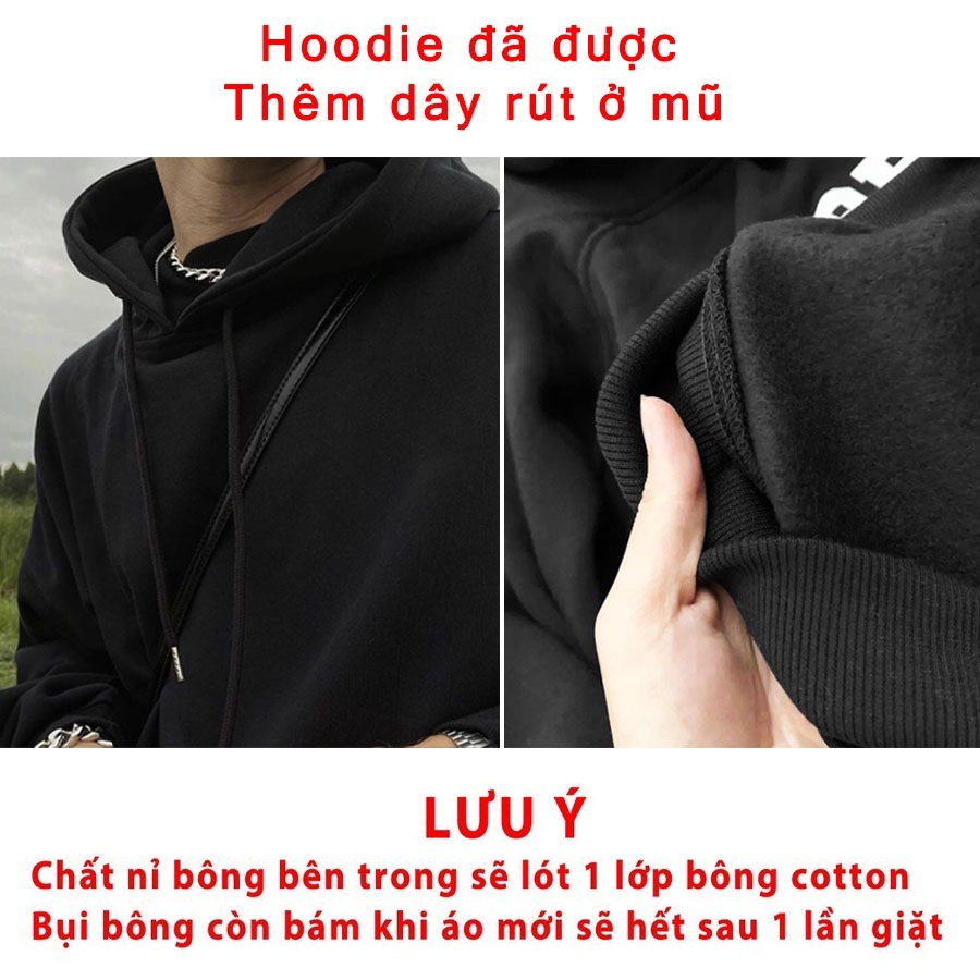 Áo hoodie Just Do it boy phố local brand nam nữ có mũ dây nỉ bông cao cấp 350gsm nhiều màu đen trắng xám L66