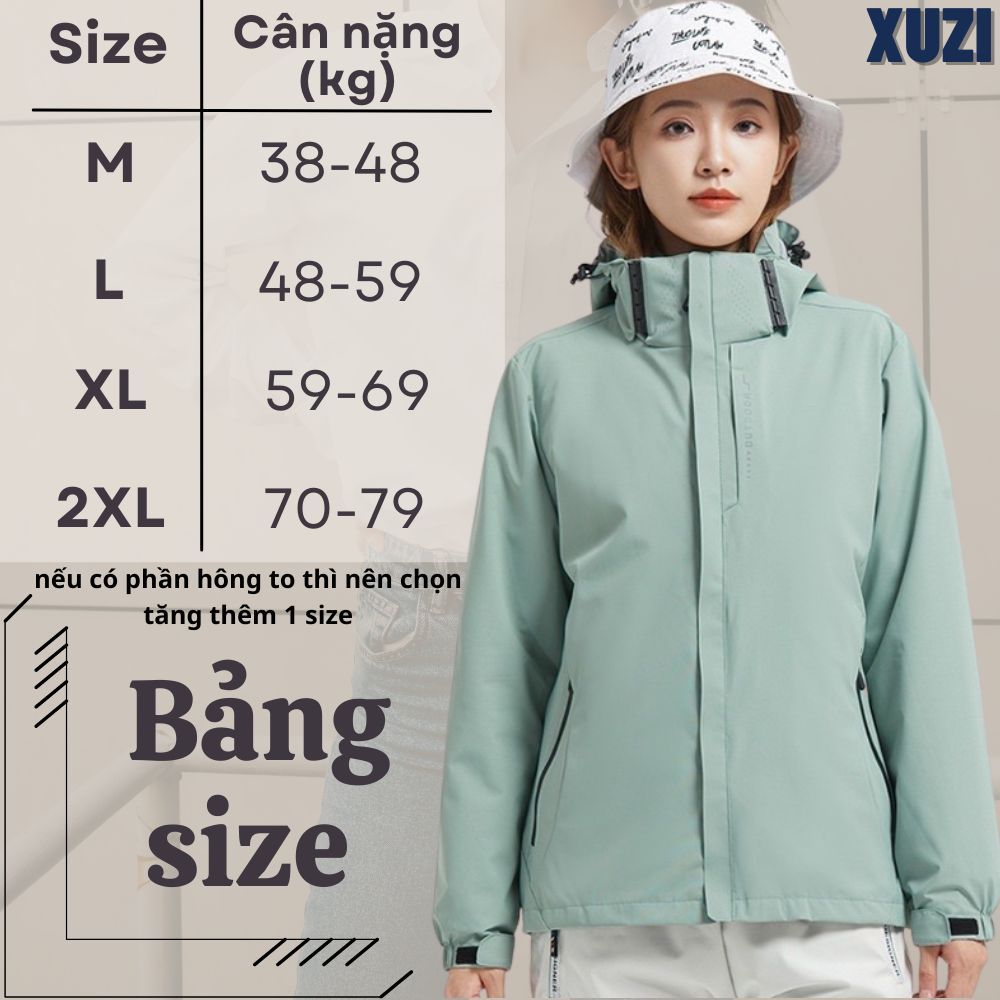 Áo khoác gió dù nữ 2 lớp mẫu mới 2023 áo khoác gió lót lưới khoác ngoài vải tráng bạc chống nước nhà XUZI.