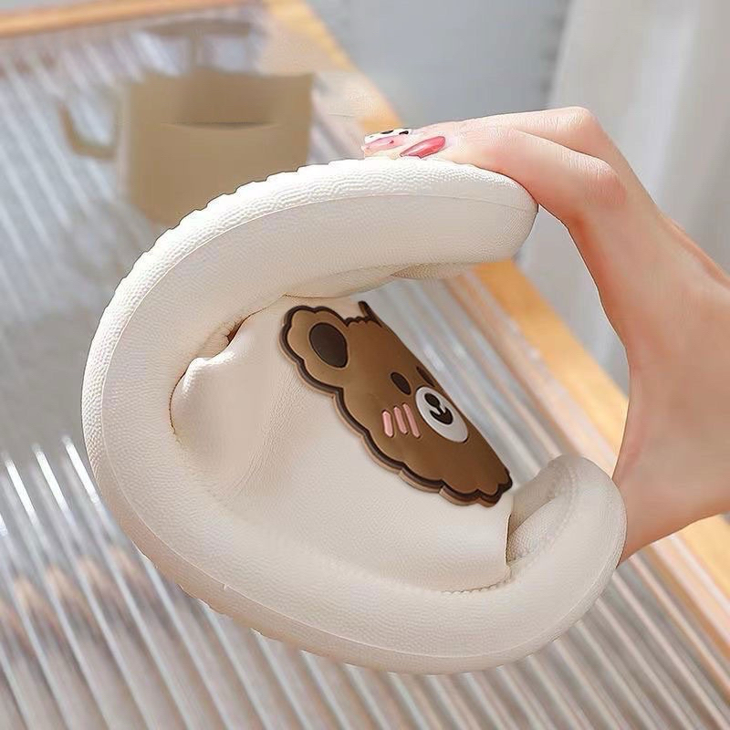 Dép Đi Trong Nhà Nhập Khẩu Quai Ngang Cute Gấu Chống Trượt Họa Tiết Hoạt Hình Dễ Thương Cho Nữ Siêu Hot 2023